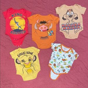 Disney Lion King Bodysuit Collection Size 0-3 Months